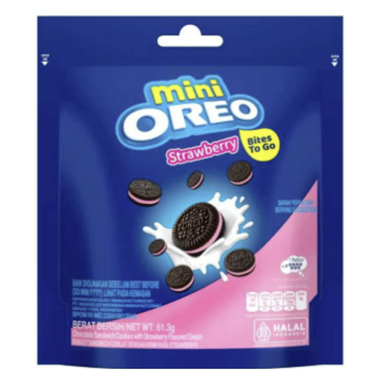Oreo Mini Biscuit Strawberry Pouch (24x61,3g)