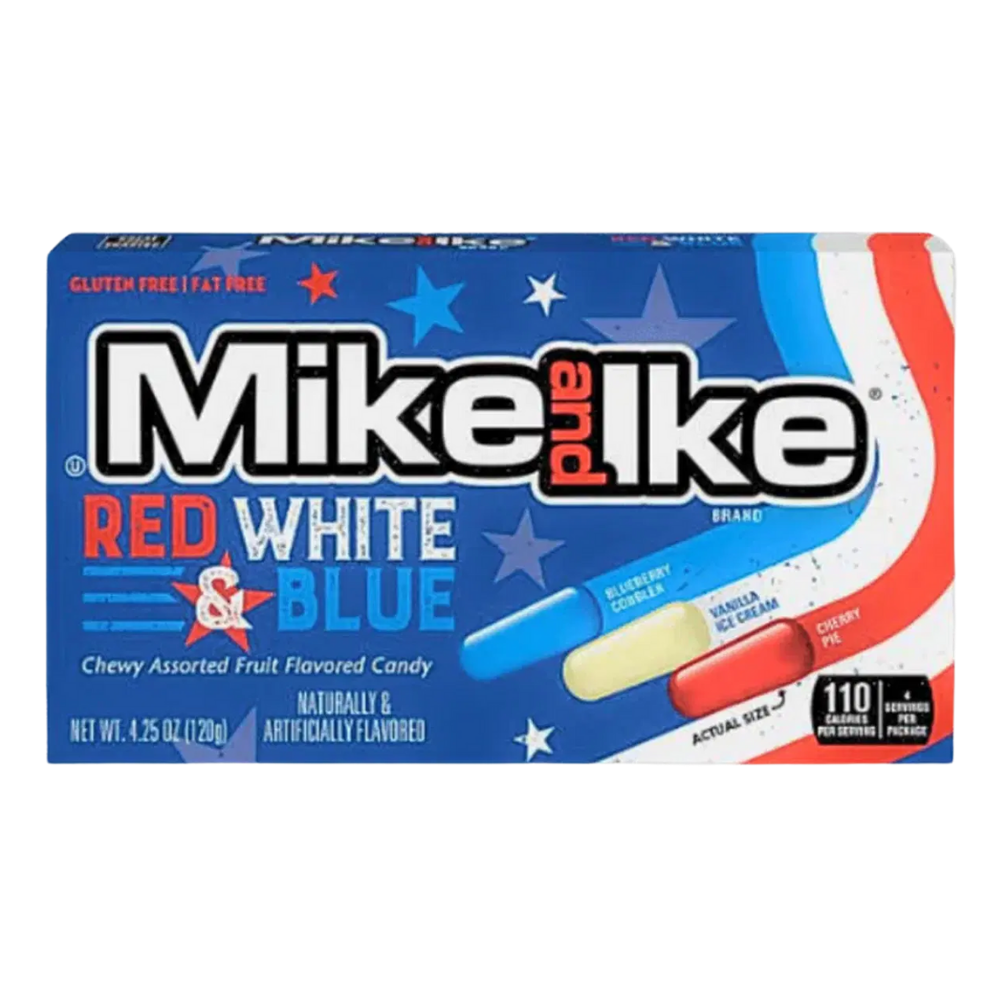Mike and Ike Red, White and Blue (12x120g)